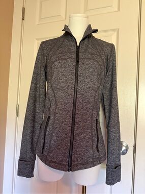 lululemon athletica Heathered Gray Full-Zip Utility Jacket